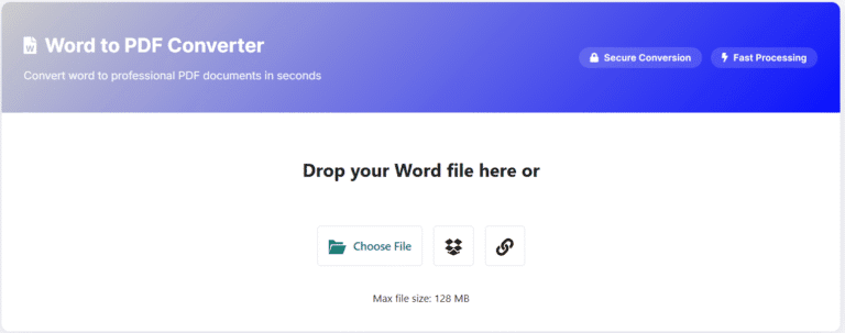 Word to PDF Converter UI